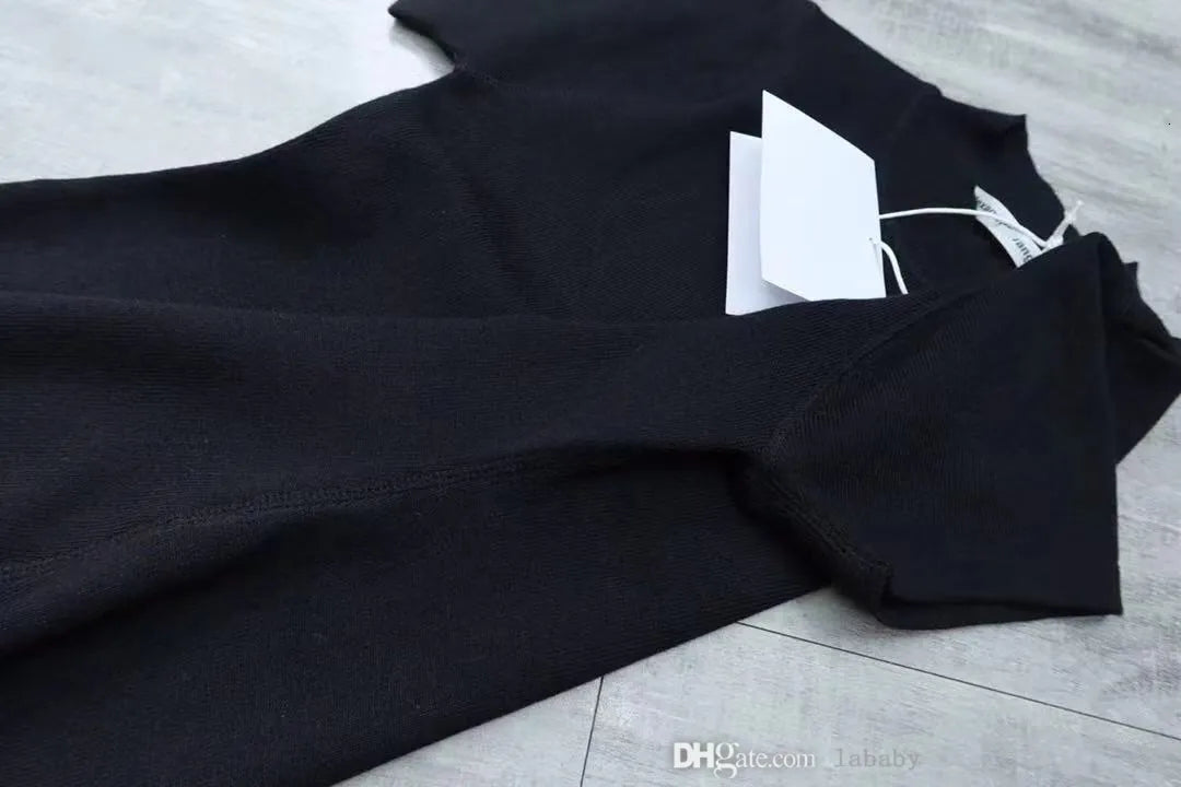 Fashion Elegant Designer Dress Womens Clothes Chest Letter Printed Bodycon Sexy Dress Night Club Short Sleeve Dresses for Woman