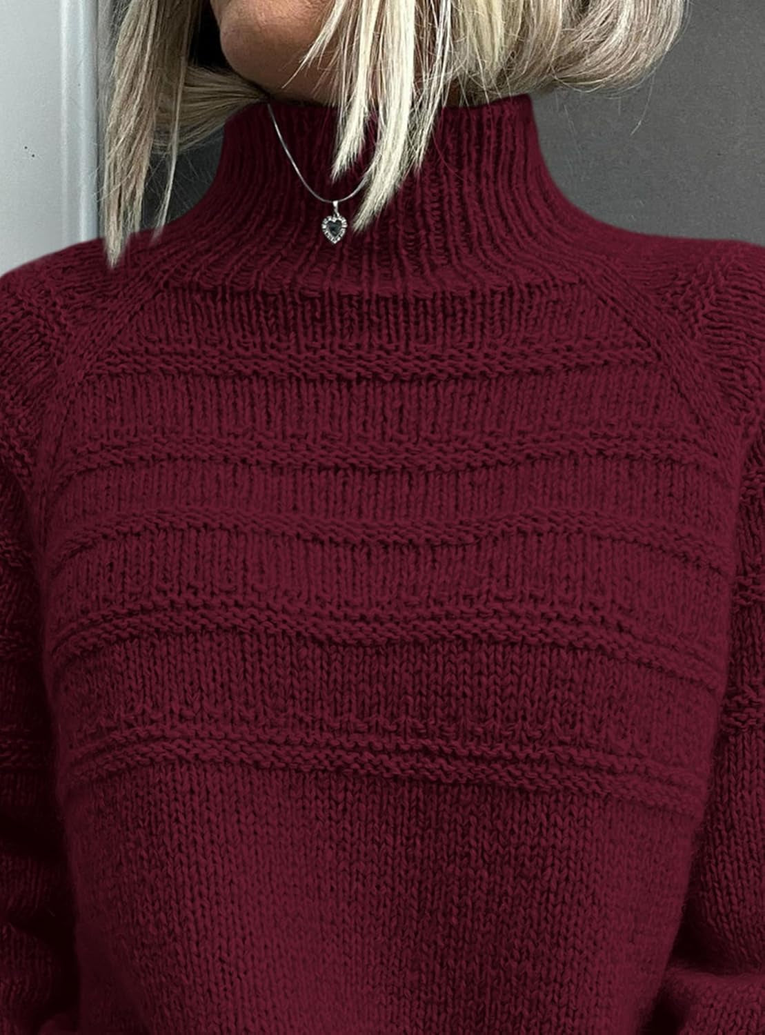 Women'S Turtleneck Sweaters 2025 Fall Chunky Knit Pullover Long Sleeve Jumper Tops Trendy Winter Clothes