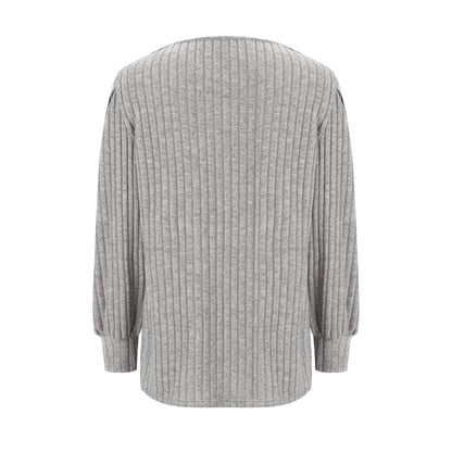 Fall Sweaters for Women 2023 plus Size Fashion Long Sleeve Loose Solid Color Blouse Pullover Sweaters Jumper