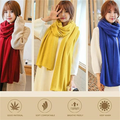 Rib Blanket Scarf for Women,Women'S Scarf Cashmere Feel Shawl,Fall Winter Warm Long Soft Chunky Shawl Wraps for Cold Weather