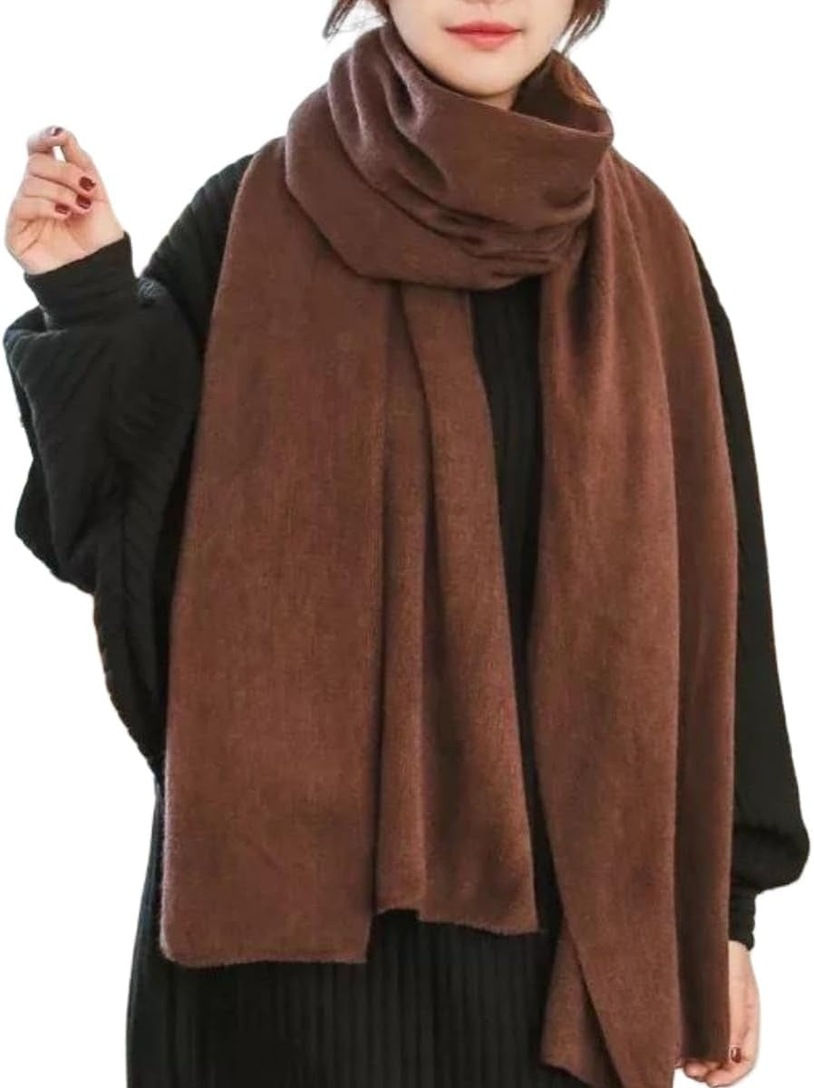 Rib Blanket Scarf for Women,Women'S Scarf Cashmere Feel Shawl,Fall Winter Warm Long Soft Chunky Shawl Wraps for Cold Weather