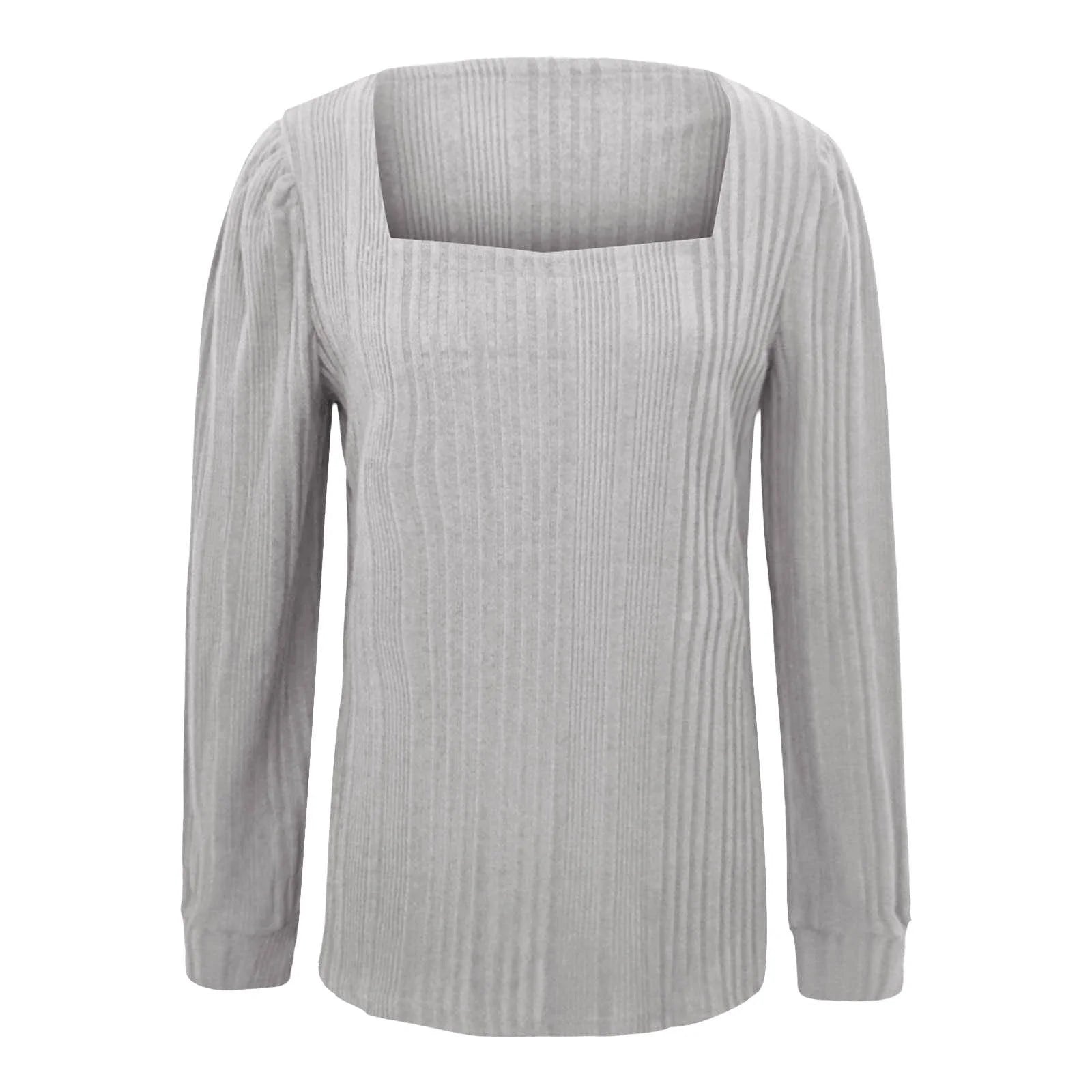 Fall Sweaters for Women 2023 plus Size Fashion Long Sleeve Loose Solid Color Blouse Pullover Sweaters Jumper