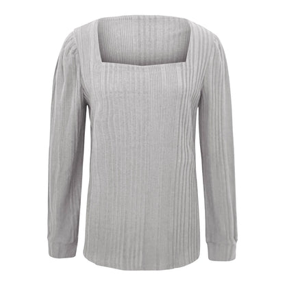 Fall Sweaters for Women 2023 plus Size Fashion Long Sleeve Loose Solid Color Blouse Pullover Sweaters Jumper