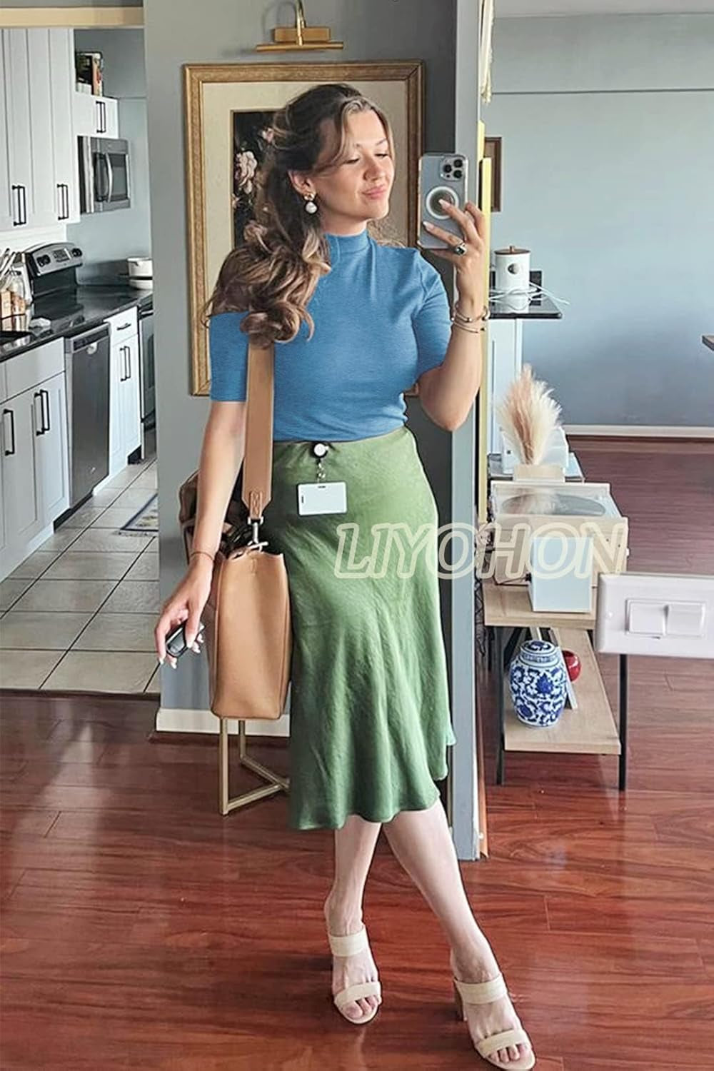 Womens Tops Dressy Casual Mock Turtleneck Business Short Sleeve T Shirts Going Out Tops 2025